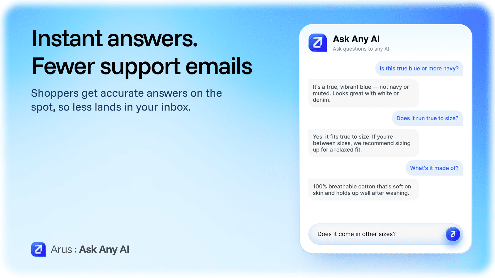 Instant answers, fewer support emails